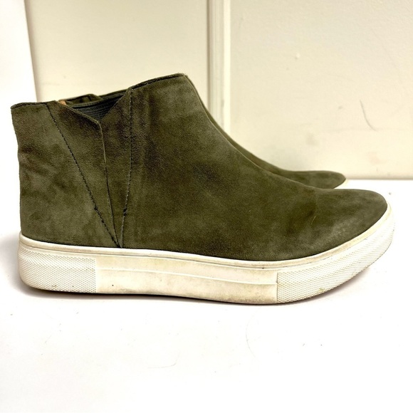 Seychelles Set Women's Olive Green Suede Fashion Sneaker boots Size 7.5 leather - Picture 2 of 9